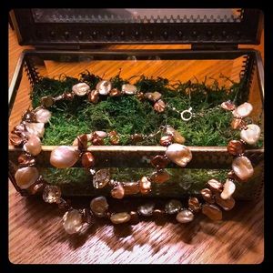 Chocolate Keshi Pearls Set